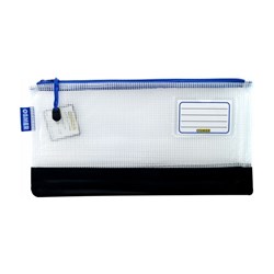 OSMER PENCIL CASE CLEAR MESH Reinforced Bottom 34 x 17cm